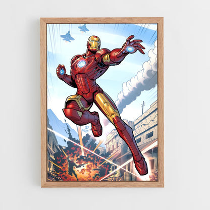 iron-man-3 cadre Bois clair