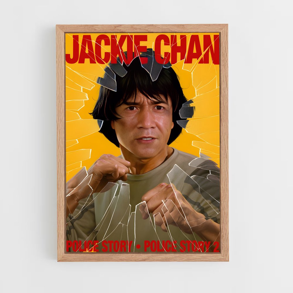 jackie-chan-5 cadre Bois clair