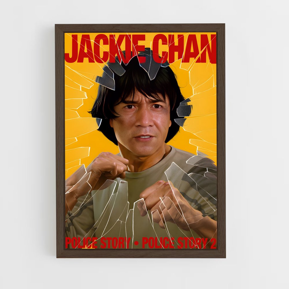 jackie-chan-5 cadre Bois foncé