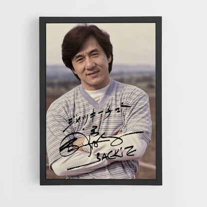 Poster Jackie Chan autografo