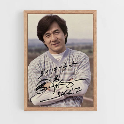 Poster Jackie Chan autografo