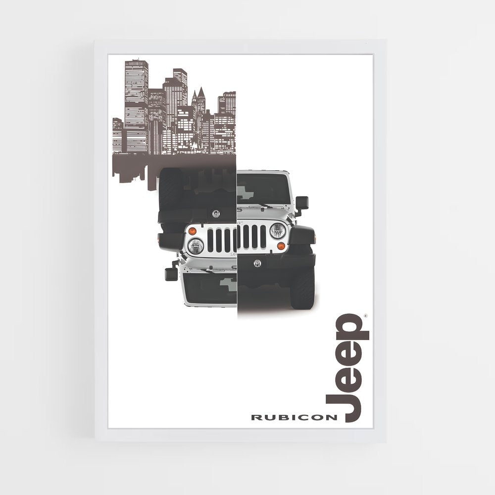 jeep-2 cadre Blanc