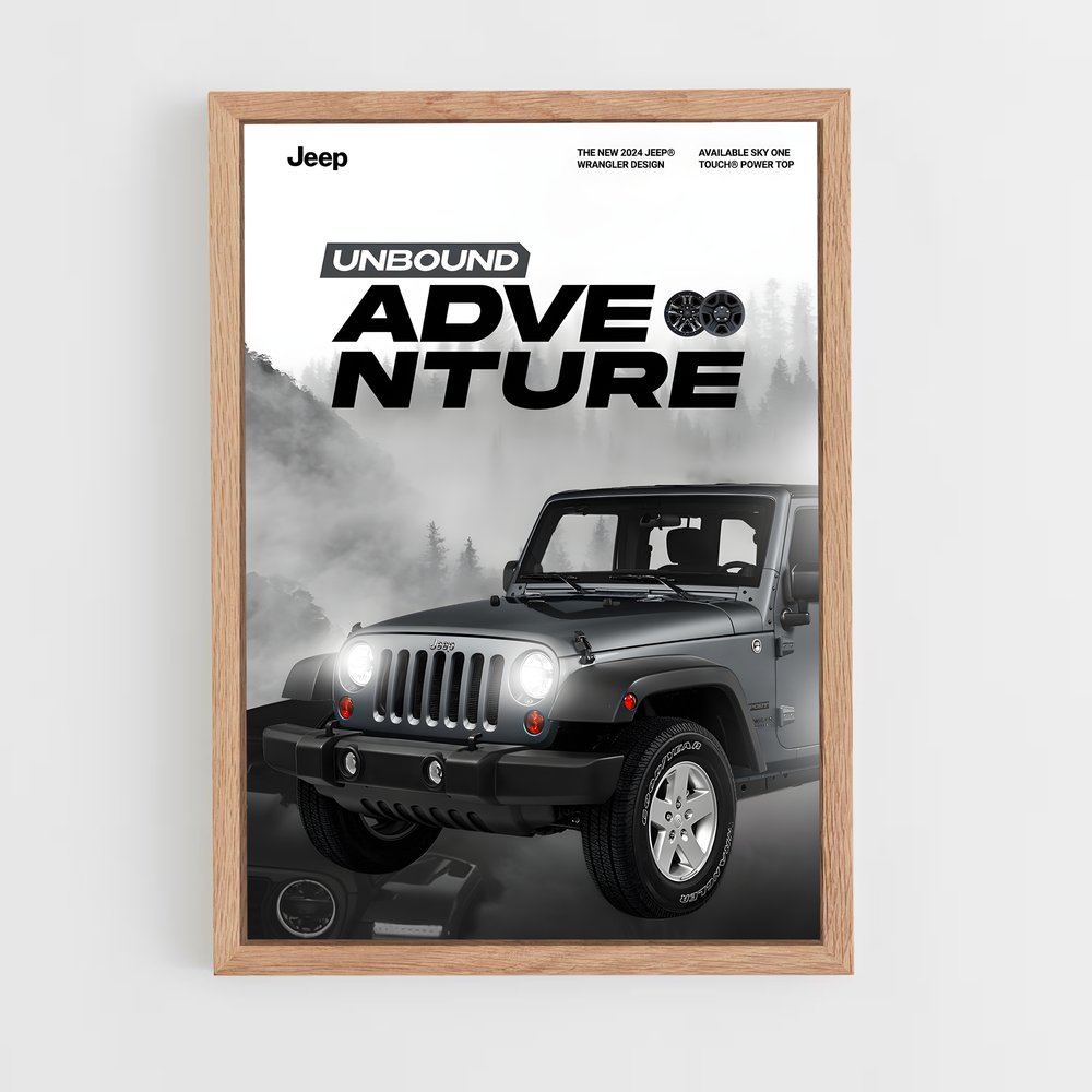 jeep-7 cadre Bois clair