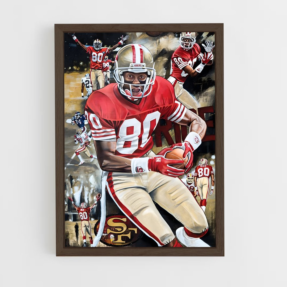 jerry-rice-6 cadre Bois foncé