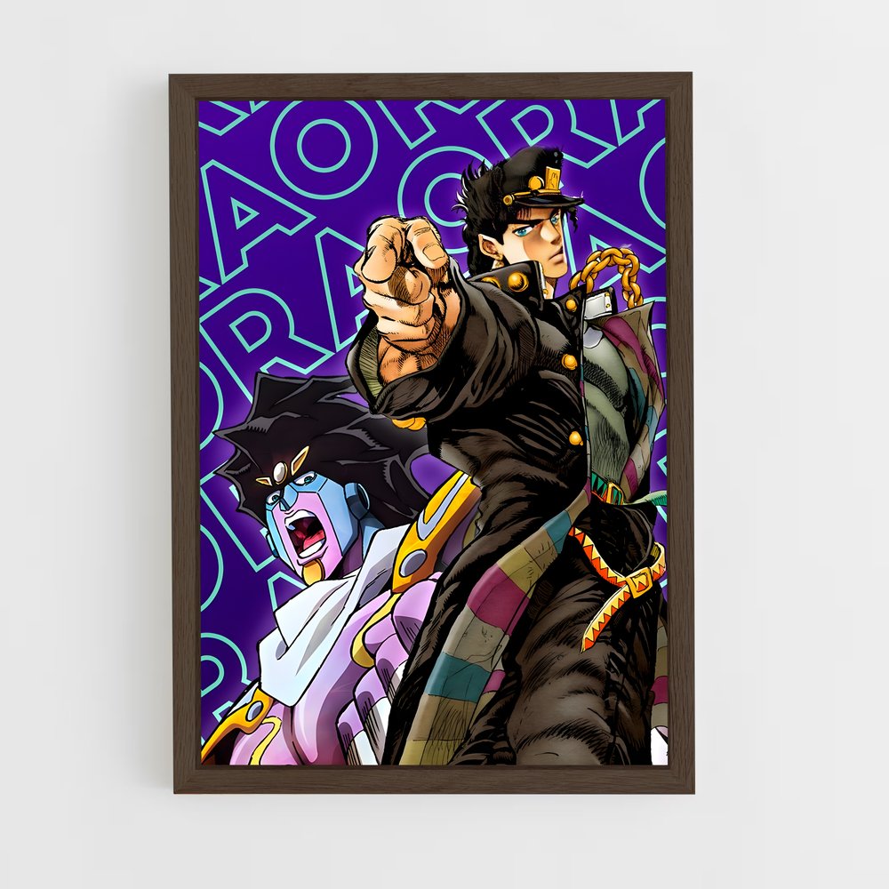 jojo-bizarre-adventure-27 cadre Bois foncé