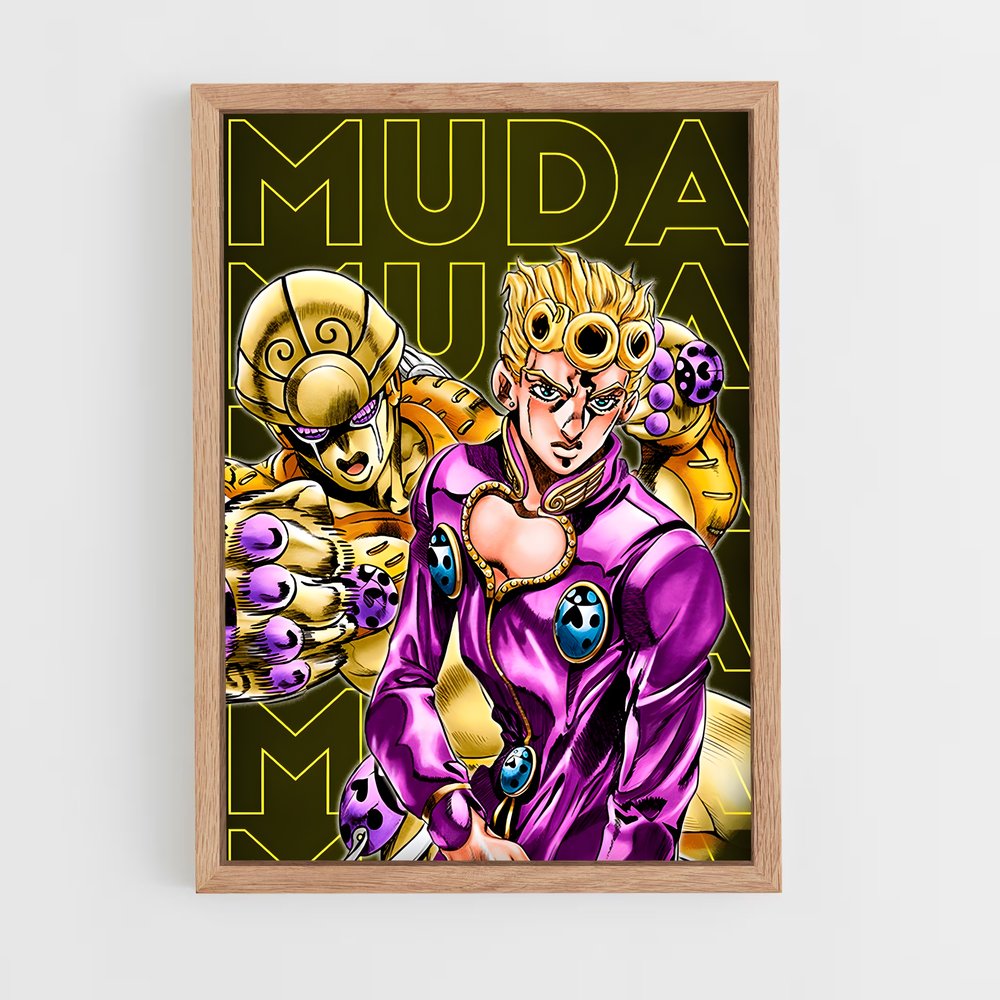 jojo-bizarre-adventure-29 cadre Bois clair