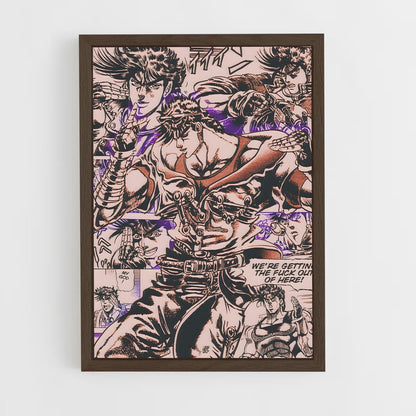 jojo-bizarre-adventure-5 cadre Bois foncé