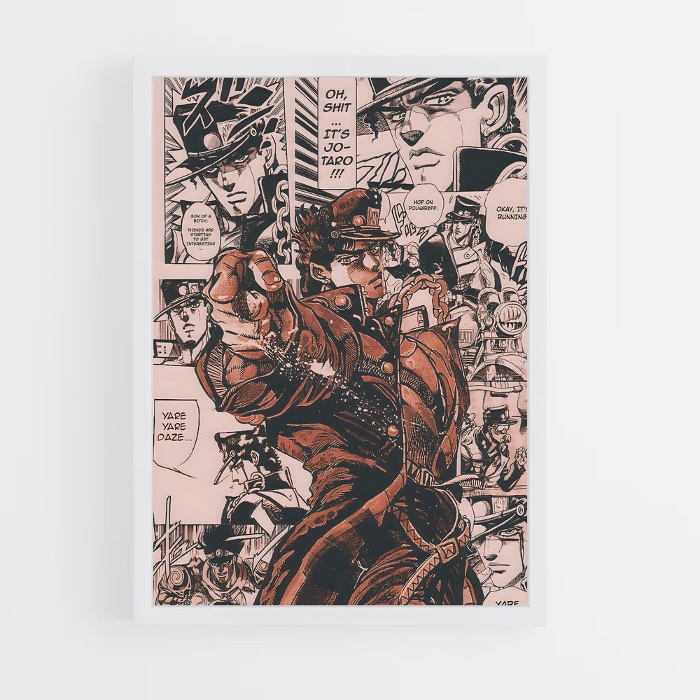 jojo-bizarre-adventure-8 cadre Blanc