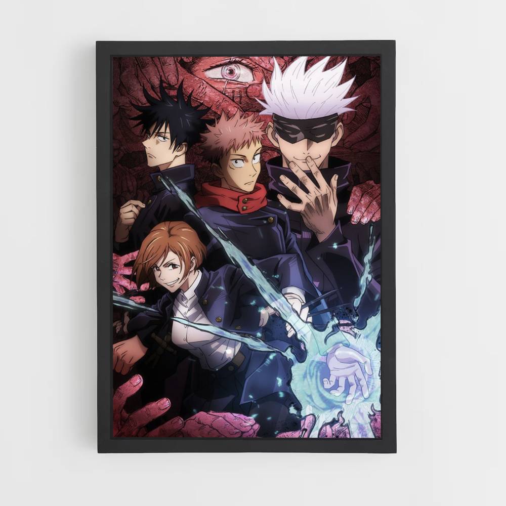 Poster della squadra Jujutsu Kaisen