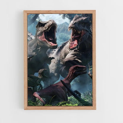 jurassic-park-17 cadre Bois clair