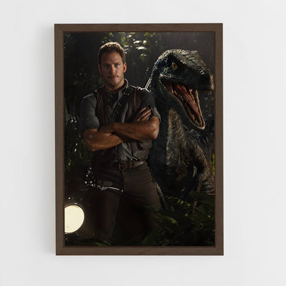 jurassic-park-18 cadre Bois foncé