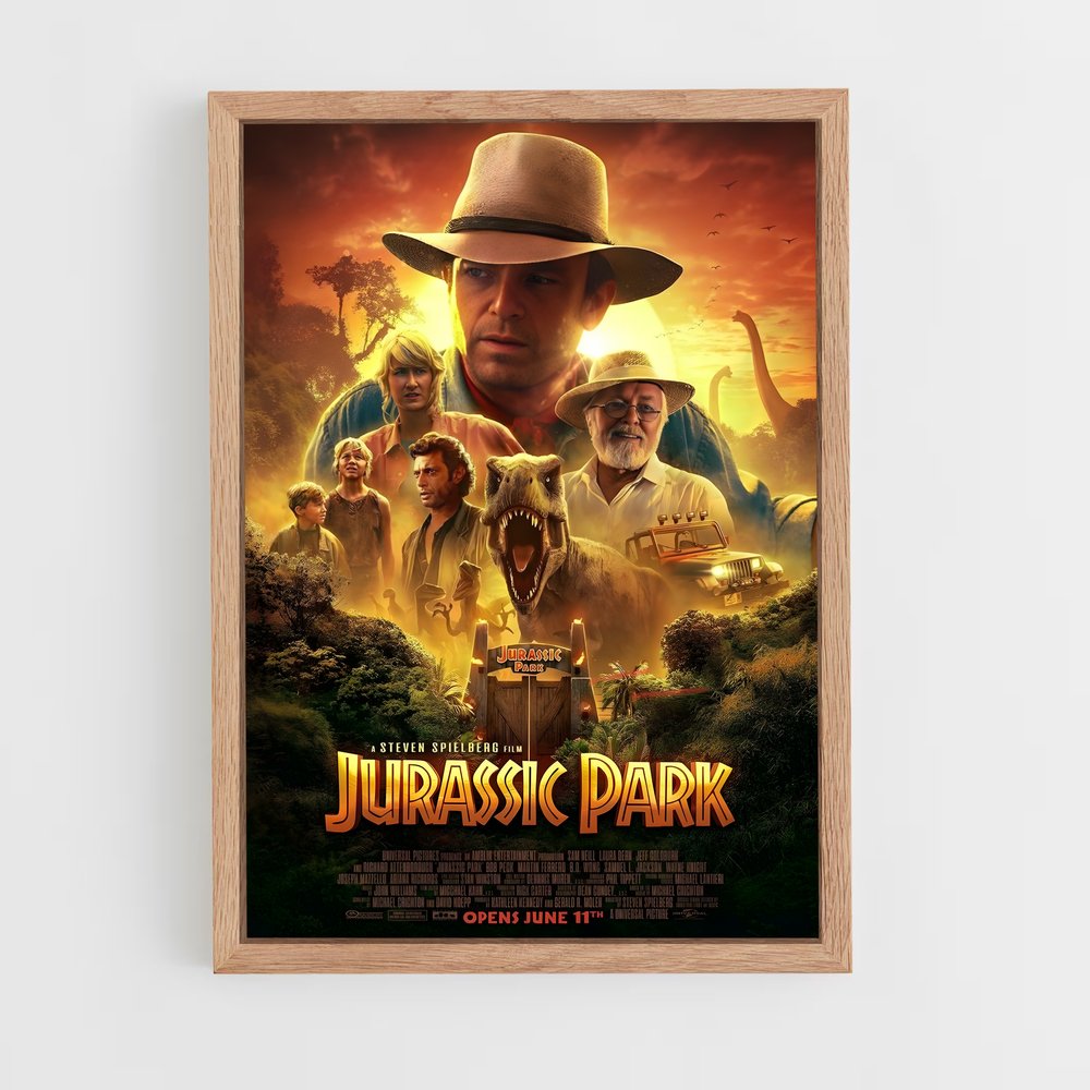 jurassic-park-9 cadre Bois clair