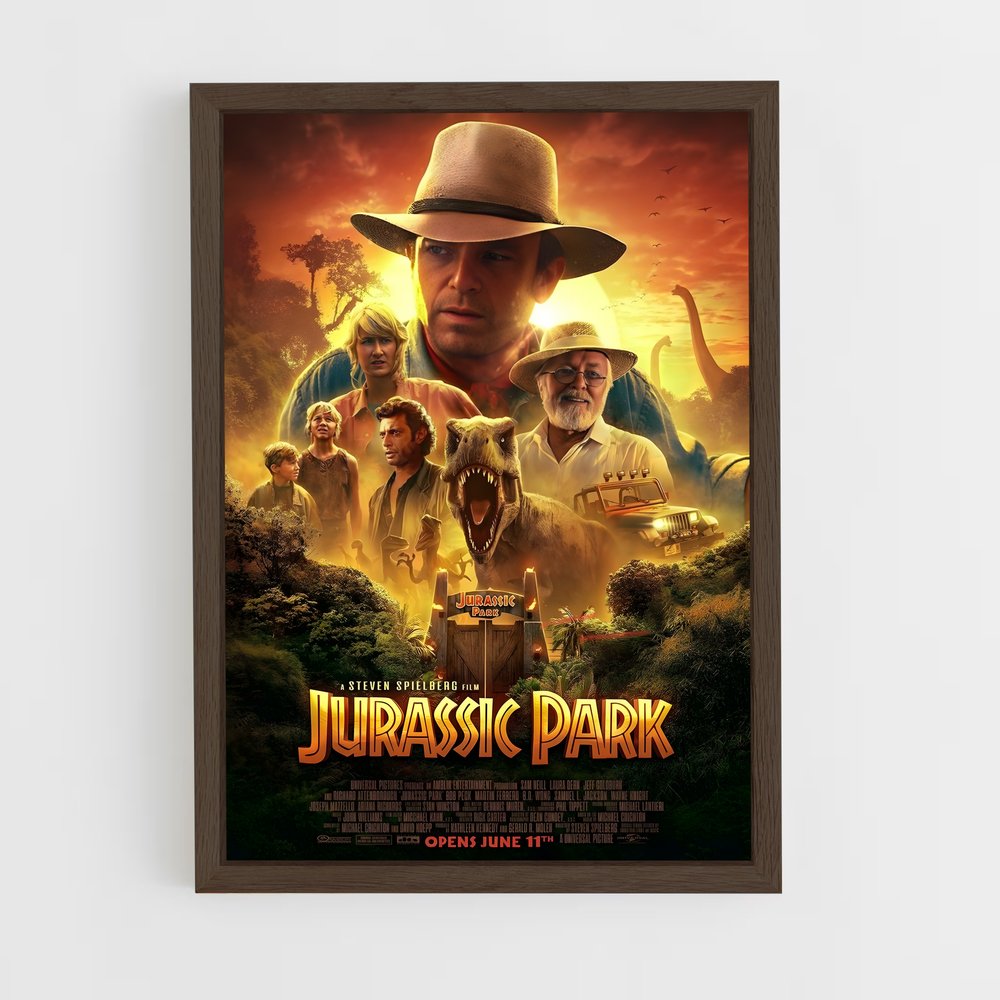 jurassic-park-9 cadre Bois foncé