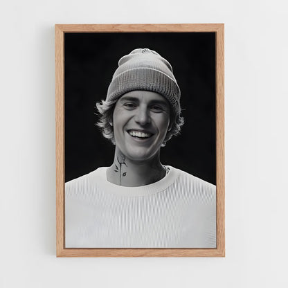 justin-bieber-2 cadre Bois clair