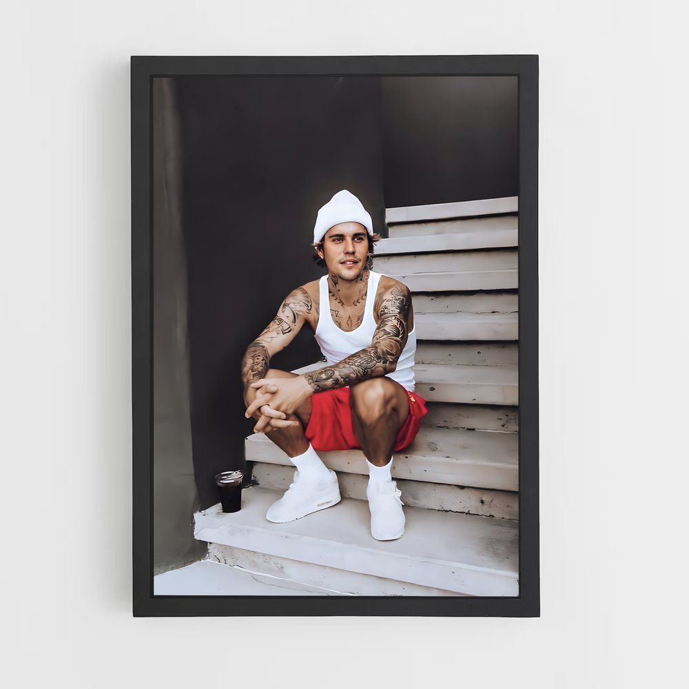 justin-bieber-6 cadre Noir