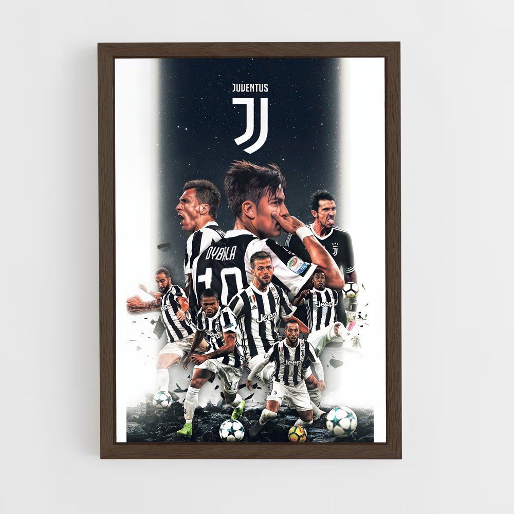 juventus-1 cadre Bois foncé
