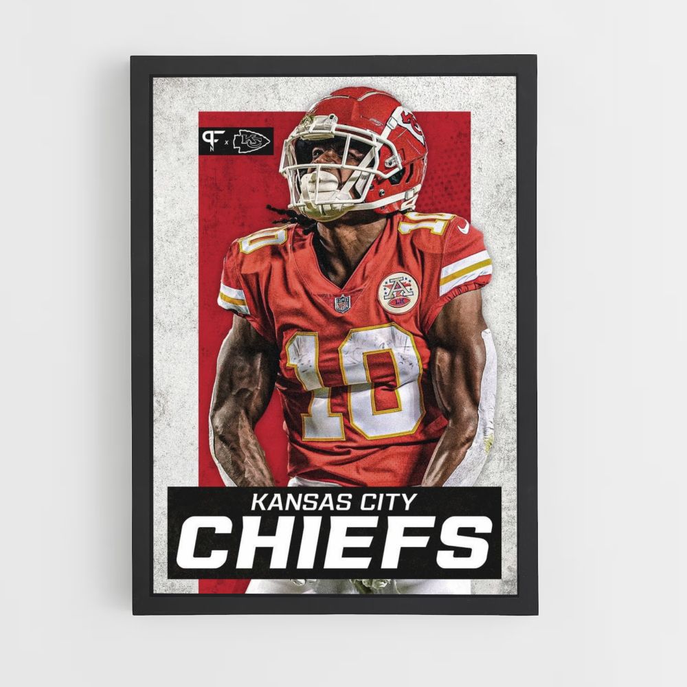 Poster Kansas City Chiefs Rosso