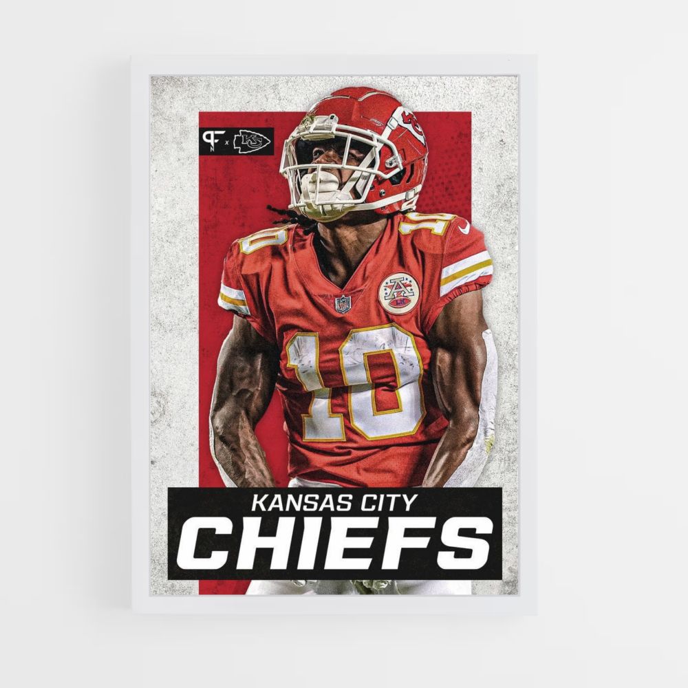 Poster Kansas City Chiefs Rosso