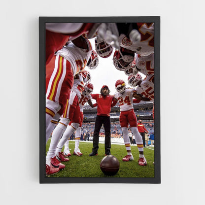 Poster KC Chiefs del calcio statunitense