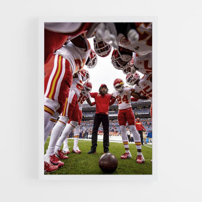 Poster KC Chiefs del calcio statunitense