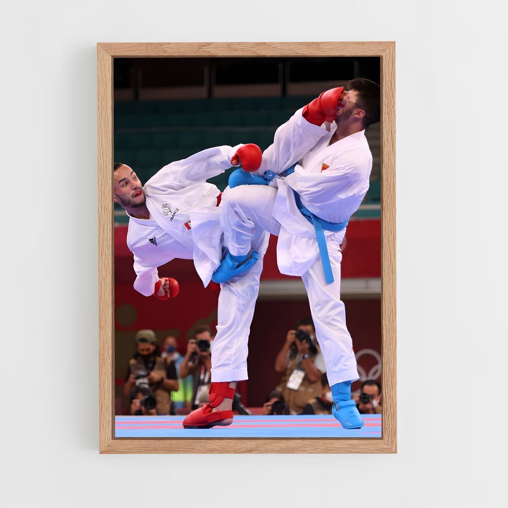 karate-3 cadre Bois clair