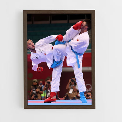 karate-3 cadre Bois foncé