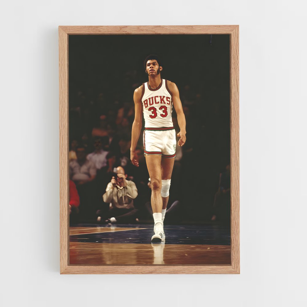 kareem-abdul-jabbar-9 cadre Bois clair