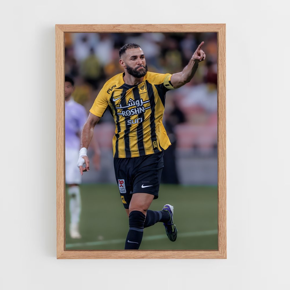 karim-benzema-14 cadre Bois clair