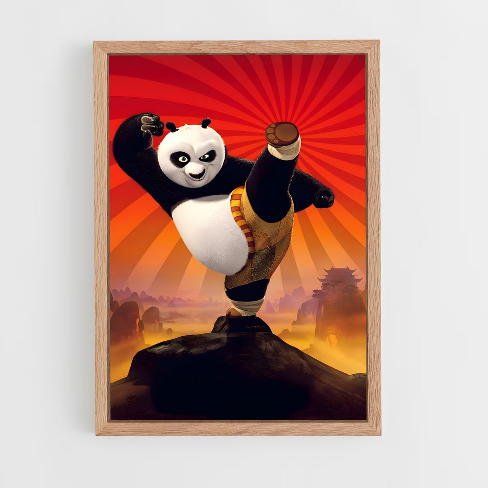 kung-fu-panda-15 cadre Bois clair