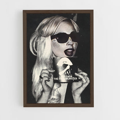 lady-gaga-14 cadre Bois foncé