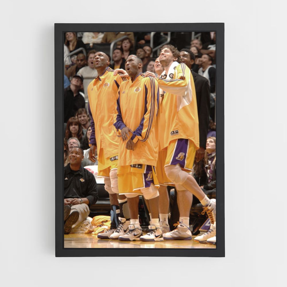 Poster LA Lakers Giallo