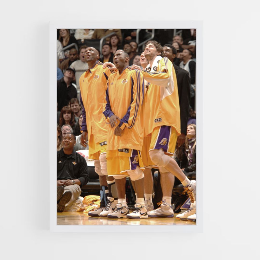 Poster LA Lakers Giallo