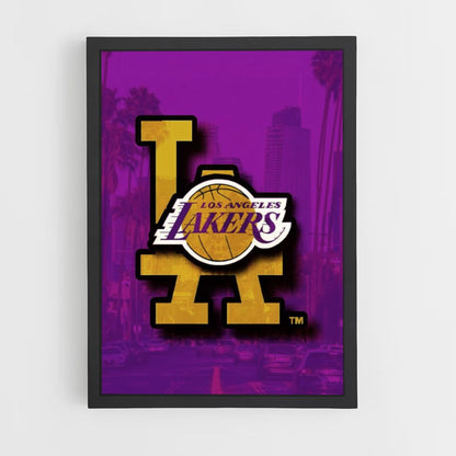 Poster con logo dei Lakers