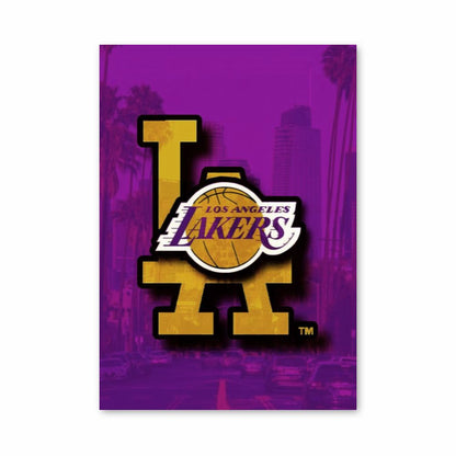 Poster con logo dei Lakers