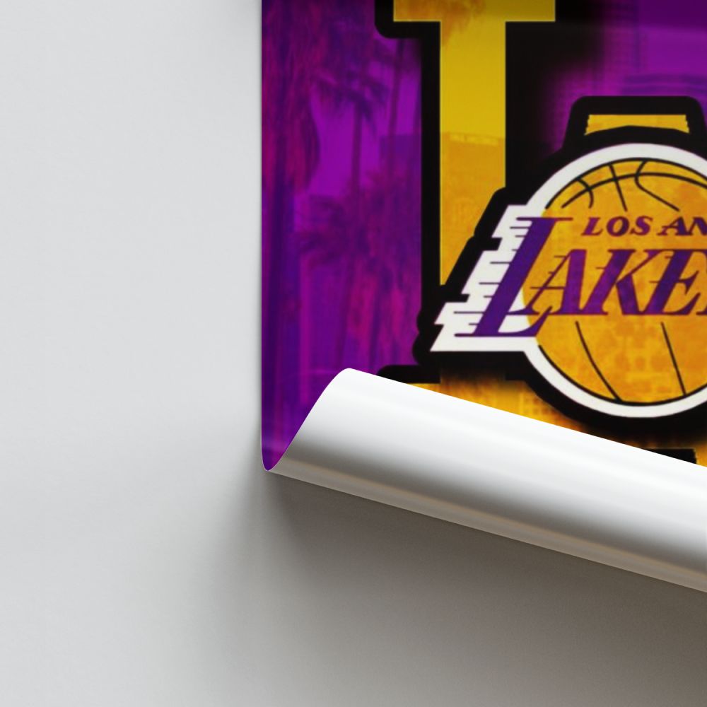 Poster con logo dei Lakers