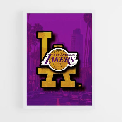 Poster con logo dei Lakers