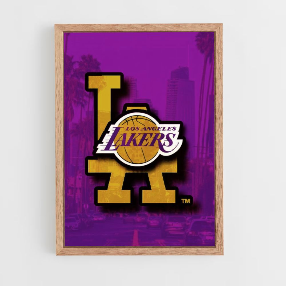 Poster con logo dei Lakers