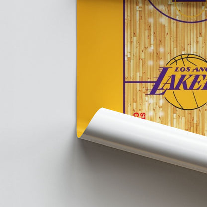 Poster sul campo dei Lakers