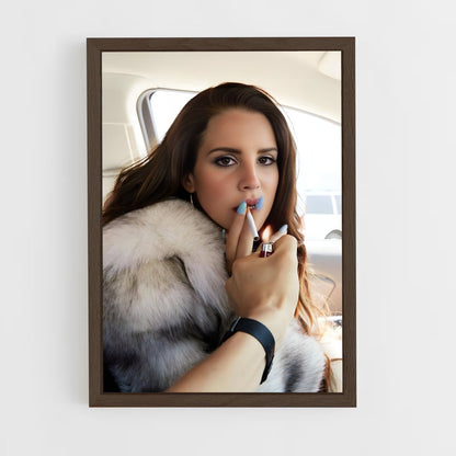lana-del-ray-7 cadre Bois foncé
