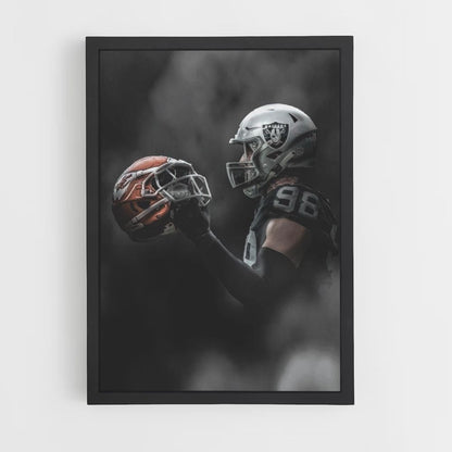 Poster del casco dei Las Vegas Raiders