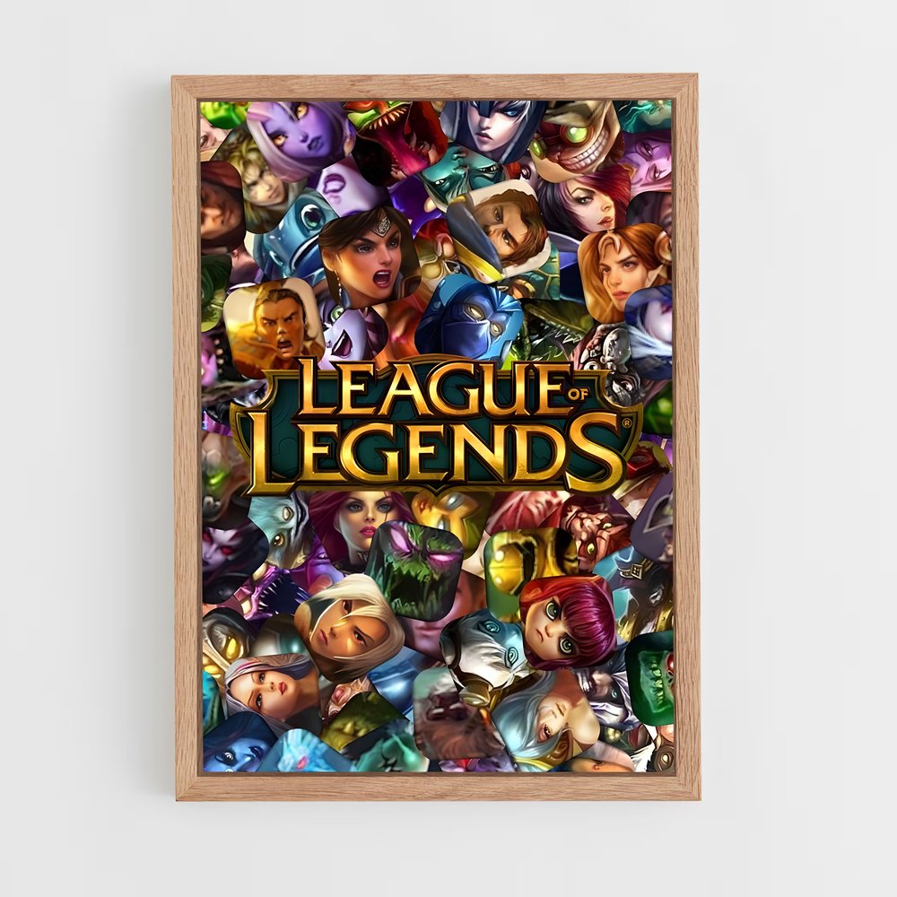 league-of-legends-1 cadre Bois clair