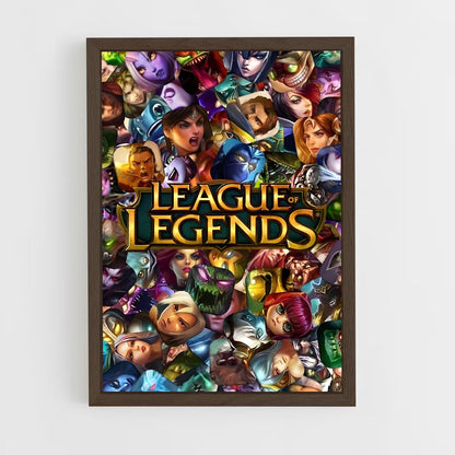 league-of-legends-1 cadre Bois foncé