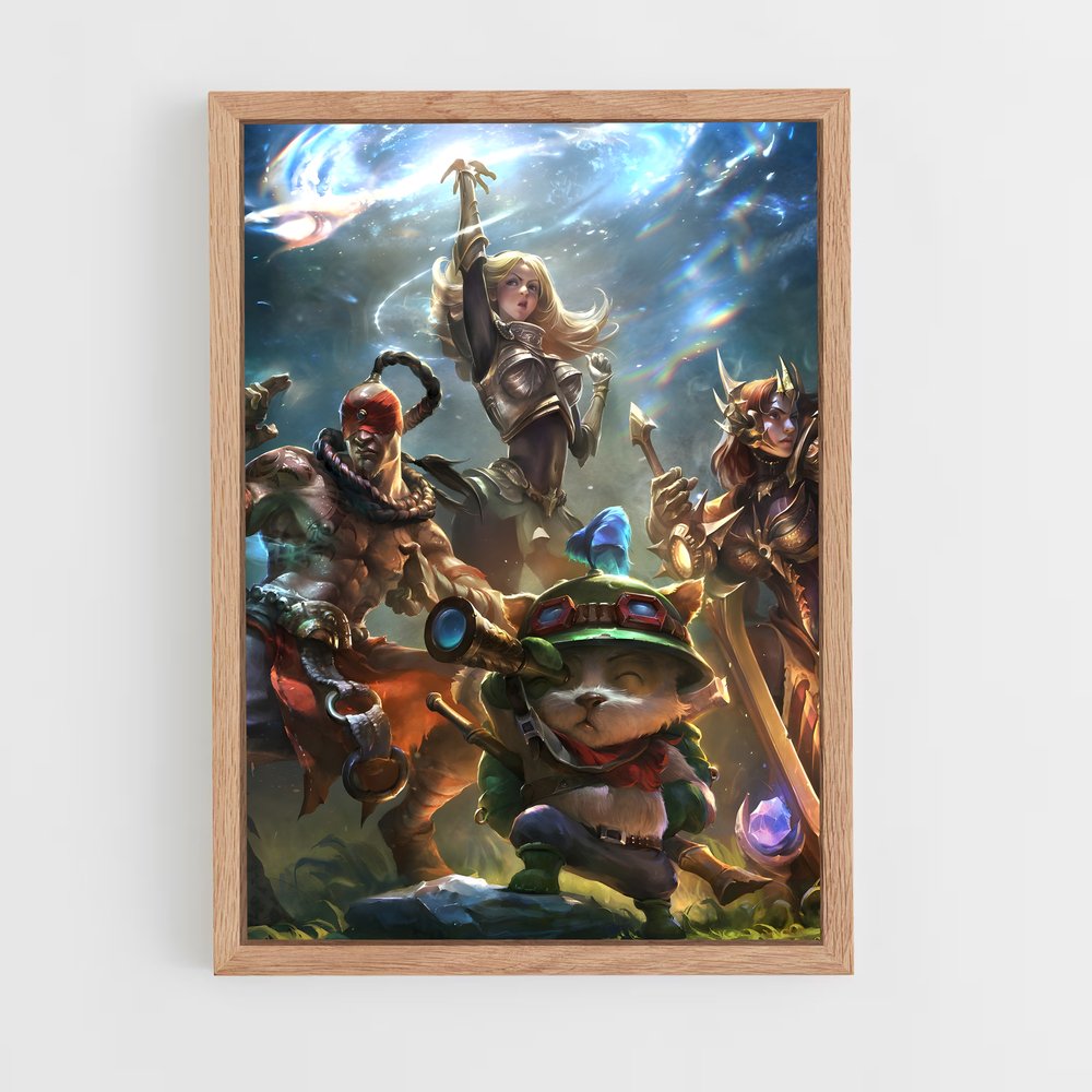 league-of-legends-8 cadre Bois clair