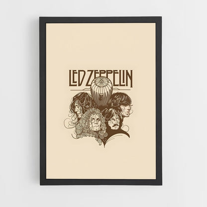 led-zeppelin-3 cadre Noir
