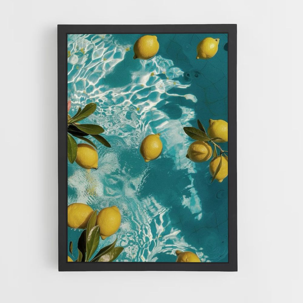 Poster con piscina di limone