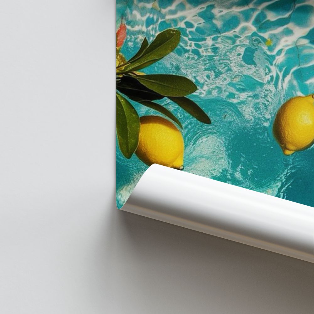 Poster con piscina di limone