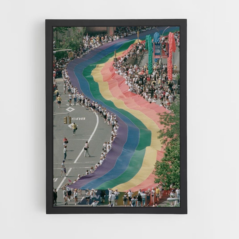 Poster con bandiera arcobaleno