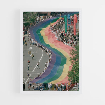 Poster con bandiera arcobaleno