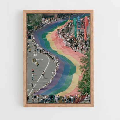 Poster con bandiera arcobaleno