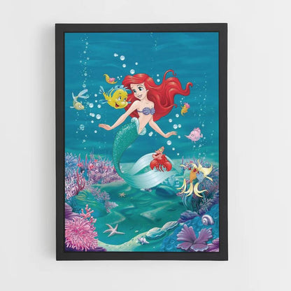 Poster con disegno di Ariel Flounder